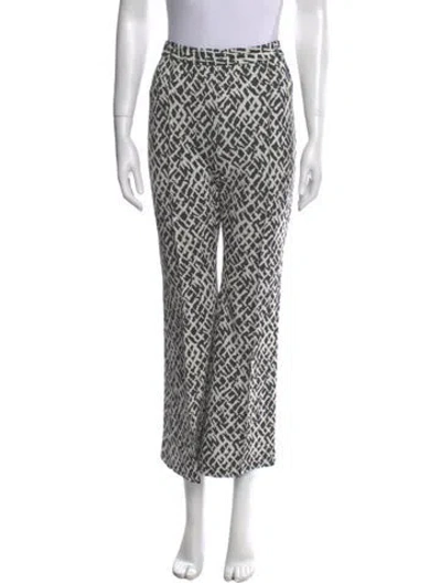 Pre-owned Rosetta Getty Printed Wide Leg Pants W/ Tags In White