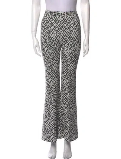 Pre-owned Rosetta Getty Printed Wide Leg Pants In White