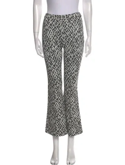 Pre-owned Rosetta Getty Printed Wide Leg Pants In White