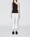 ROSETTA GETTY PULL ON CROPPED FLARE PANTS IN WHITE