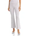 Rosetta Getty Pull On Cropped Flare Pants In Navy/red