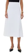 Rosetta Getty Pull On Flared Skirt White In White