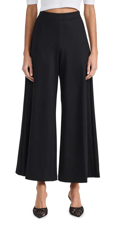 Rosetta Getty Pintuck Wide Leg Pant In Black