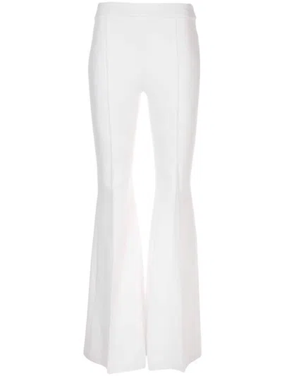 ROSETTA GETTY PULLON PINTUCK FLARE PANTS IN WHITE