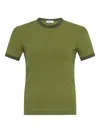 Rosetta Getty Ribbed-knit T-shirt In Green