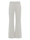 Rosetta Getty Gerippte Strickhose In Gray