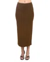 Rosetta Getty Ribbed Midi Skirt