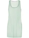 Rosetta Getty Ribbed Tank Top In Green