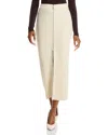 Rosetta Getty Ribbed Zip Maxi Skirt In Ivory