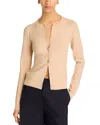 Rosetta Getty Roestta Getty Crewneck Cardigan Sweater In Beige