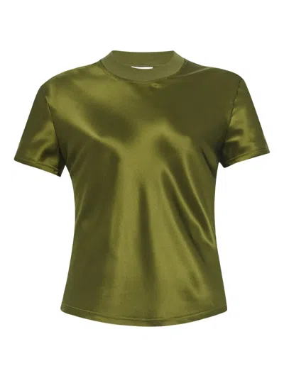 Rosetta Getty Satin-finish T-shirt In Green