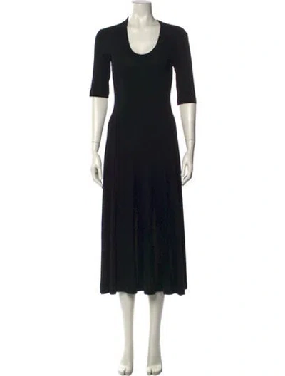 Pre-owned Rosetta Getty Scoop Neck Long Dress In Black