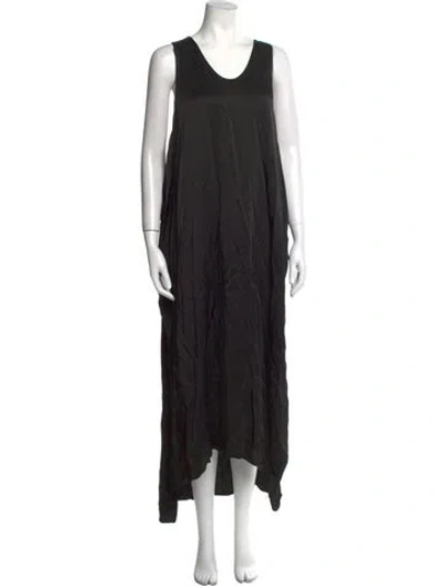 Pre-owned Rosetta Getty Scoop Neck Long Dress In Black