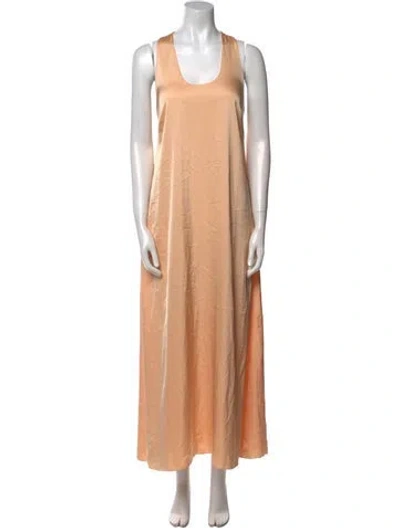 Pre-owned Rosetta Getty Scoop Neck Long Dress In Neutral