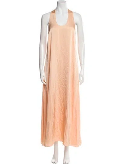 Pre-owned Rosetta Getty Scoop Neck Long Dress In Neutral