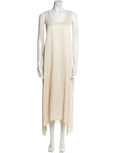 Pre-owned Rosetta Getty Scoop Neck Long Dress In Neutral