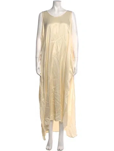 Pre-owned Rosetta Getty Scoop Neck Long Dress In Neutrals