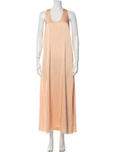 Pre-owned Rosetta Getty Scoop Neck Long Dress In Orange