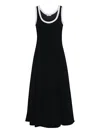 Rosetta Getty Scoop-neck Midi Dress In Black