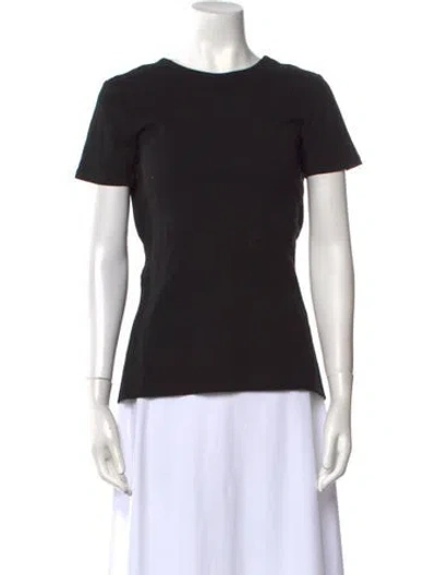 Pre-owned Rosetta Getty Scoop Neck Short Sleeve T-shirt In Black
