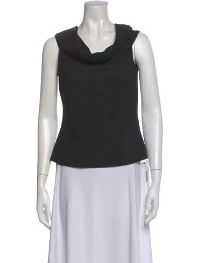 Pre-owned Rosetta Getty Scoop Neck Sleeveless Top In Black