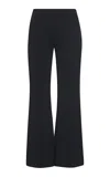 Rosetta Getty Scuba Cropped Flared Pants In Black