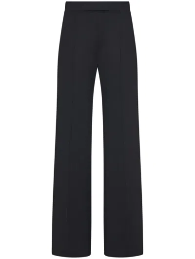 Rosetta Getty Scuba Fitted Pintuck Trousers In Black