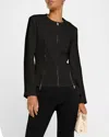Rosetta Getty Scuba Zip Fitted Jacket In Black