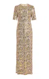 Rosetta Getty Sequin-embellished T-shirt Midi Dress In Multi