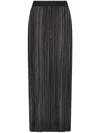 Rosetta Getty Sheer Plissé Skirt In 黑色