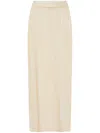 Rosetta Getty Sheer Plissé Skirt In 中性色