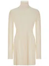 Rosetta Getty Plissé Nylon Mesh Turtleneck Top In Neutrals