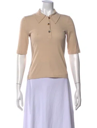 Pre-owned Rosetta Getty Short Sleeve Polo In Brown