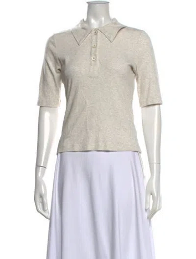 Pre-owned Rosetta Getty Short Sleeve Polo In Neutral