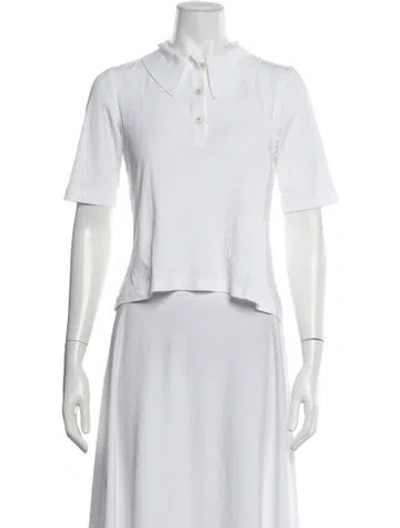 Pre-owned Rosetta Getty Short Sleeve Polo In Neutral