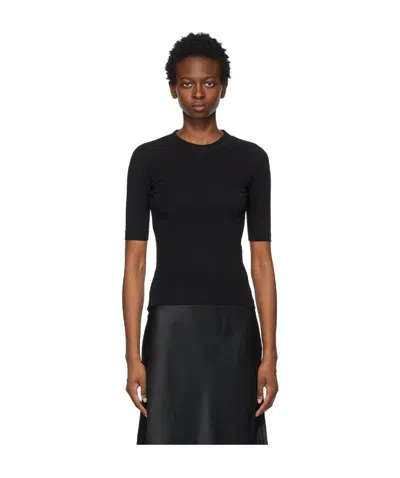 Rosetta Getty Cotton Cropped-sleeve T-shirt In Black