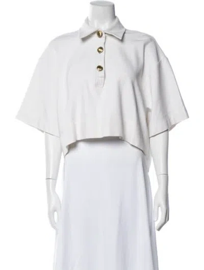 Pre-owned Rosetta Getty Short Sleeve Top In Black