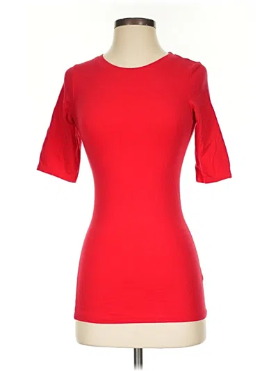 Pre-owned Rosetta Getty Short Sleeve T-shirt In Red