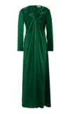Rosetta Getty Silk Gown In Green