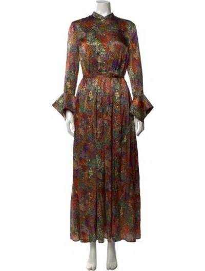 Pre-owned Rosetta Getty Silk Long Dress W/ Tags In Purple