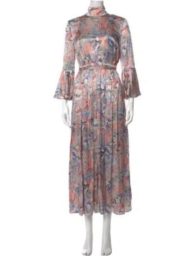 Pre-owned Rosetta Getty Silk Midi Length Dress In Multi