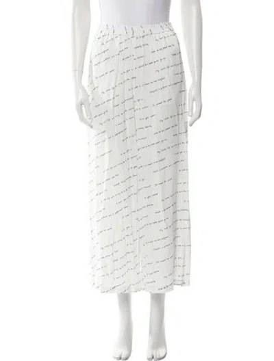 Pre-owned Rosetta Getty Silk Printed Pajamas W/ Tags In White