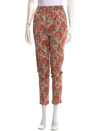 Pre-owned Rosetta Getty Silk Straight Leg Pants In Neutral