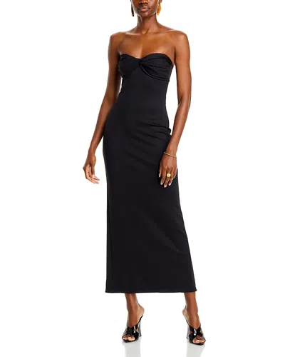 ROSETTA GETTY SILK TWIST FRONT DRESS