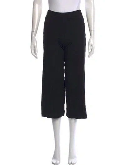 Pre-owned Rosetta Getty Silk Wide Leg Pants In Black