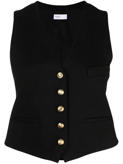 Rosetta Getty Single-breasted Tailored Vest In Black