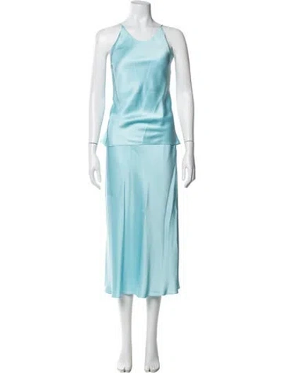 Pre-owned Rosetta Getty Skirt Set In Blue