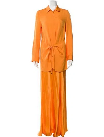 Pre-owned Rosetta Getty Skirt Set In Orange