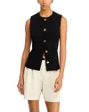 Rosetta Getty Sleeveless Button-up Vest In Black