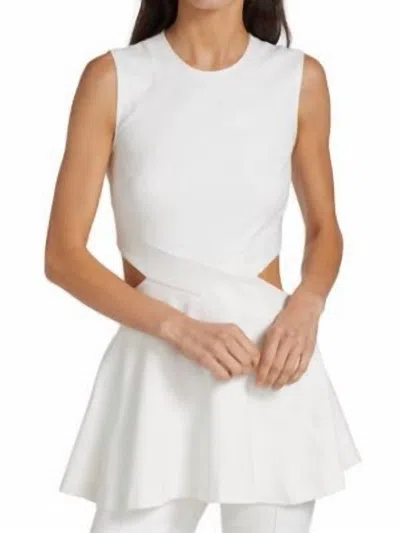 Rosetta Getty Sleeveless Cutout Top In White In Pattern